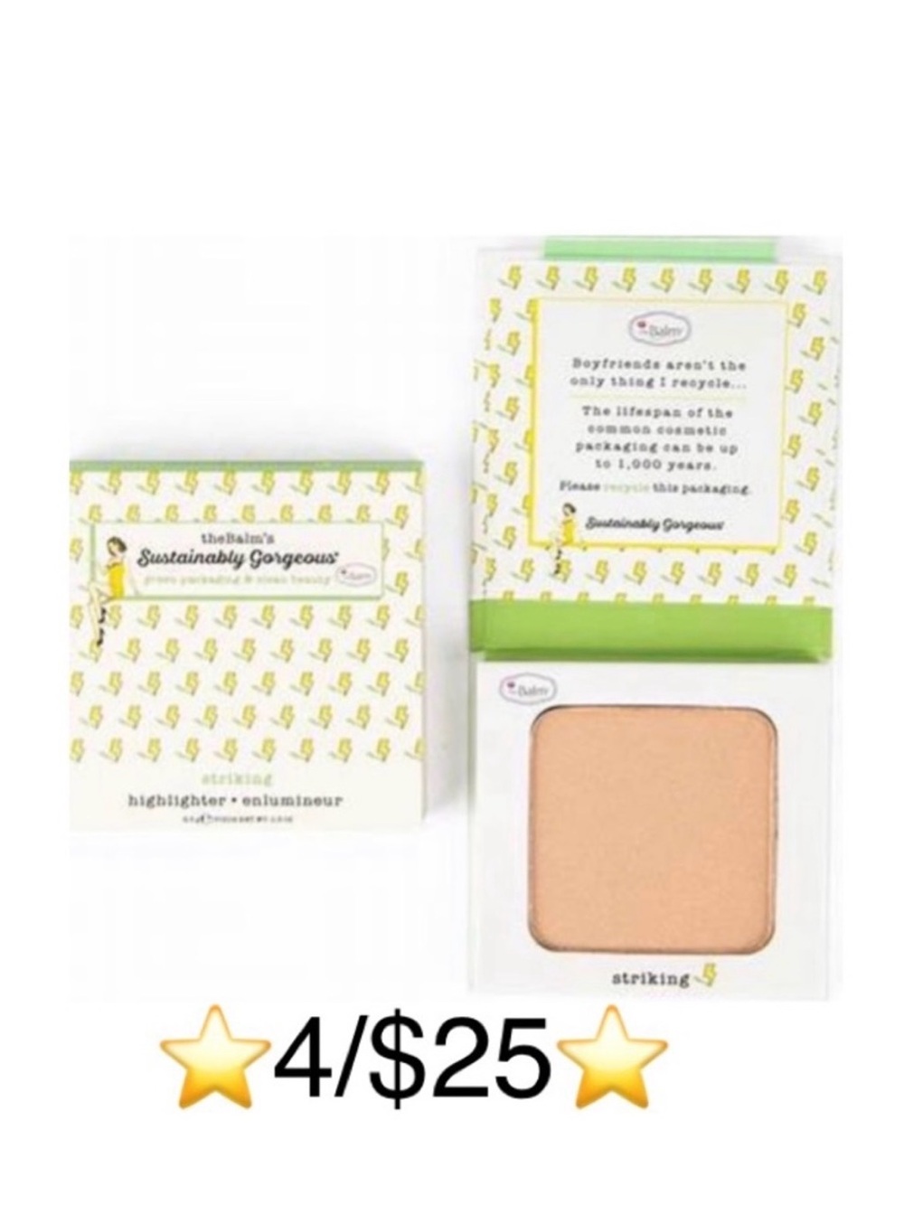 theBalm Sustainably Gorgeous Highlighter in Striking - Cruelty-Free Clean Beauty